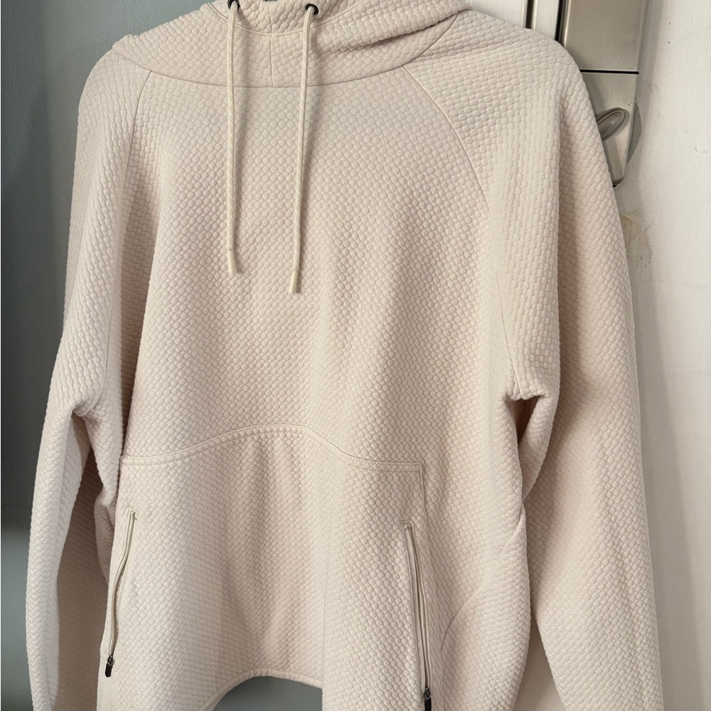 Tan Oversized Ribbed Sweatshirt Long Sleeve